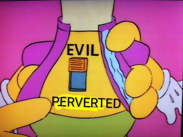 Krusty the Clown doll switched to EVIL instead of PERVERTED