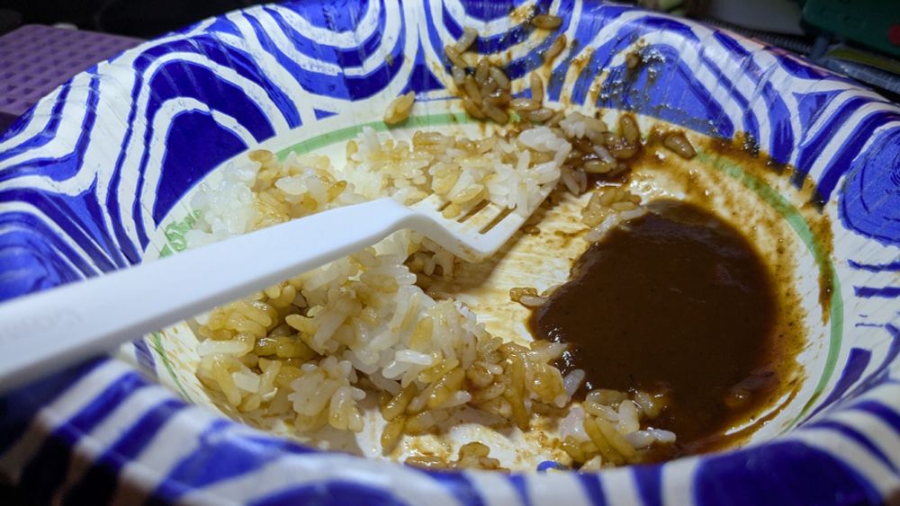 white rice and soy sauce, WITH A TOUCH OF A.1. SAUCE 