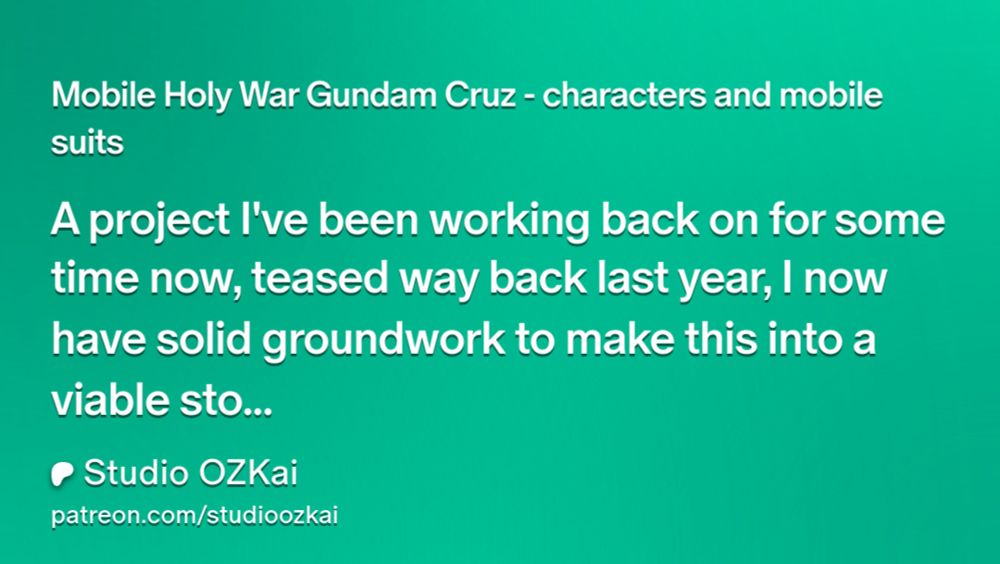 Mobile Holy War Gundam Cruz - characters and mobile suits | Studio OZKai