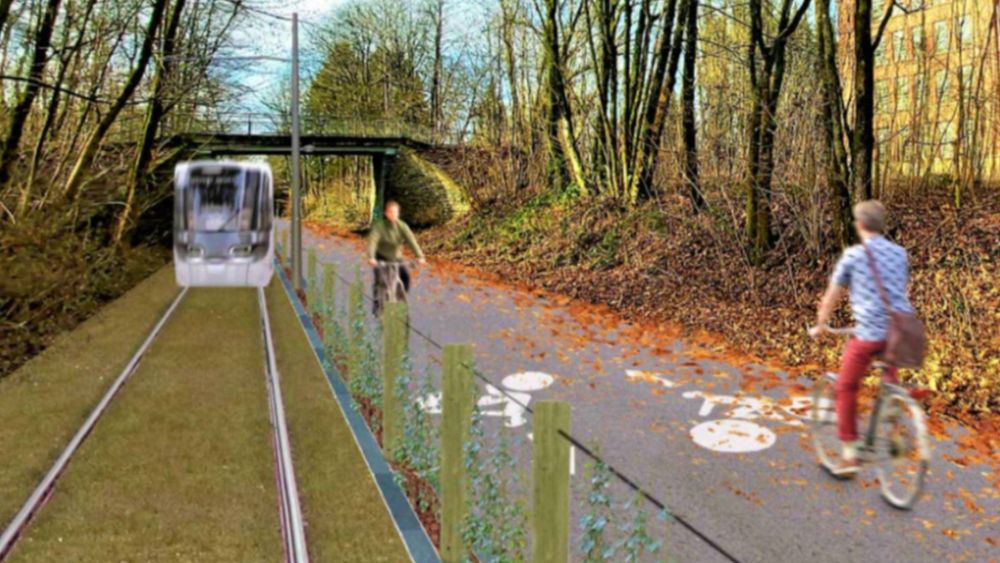In der Straßenbahn von Remscheid bis nach Köln - neben der Balkantrasse