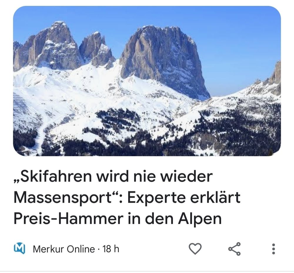 Artikel
Skifahren wird nie wieder Massensport.