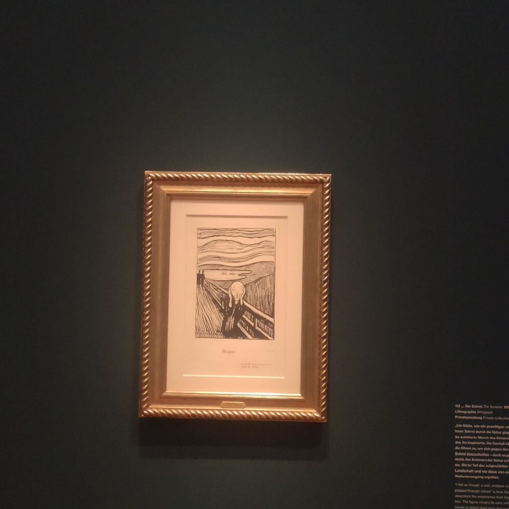Edward Munch #scream famous painting in lithography format