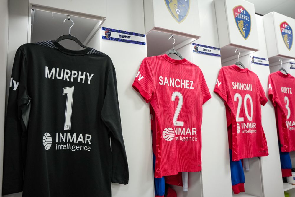 Murphy and Sanchez kits hang in locker room