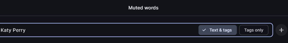 Zeigt die Funktion Wörter zu muten. In dem falle wird "Katy Perry" gemuted.