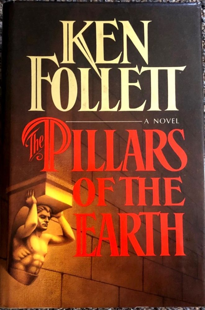 Bust of a man holding up a pillar