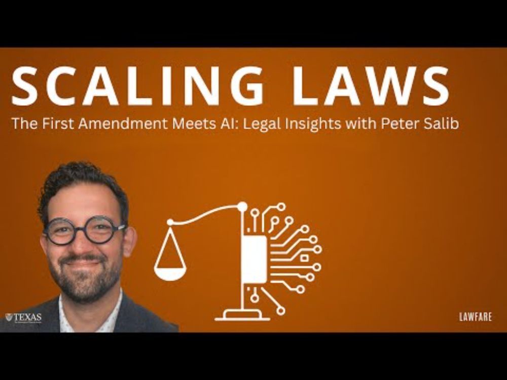 Scaling Laws: The First Amendment Meets AI: Legal Insights with Peter Salib