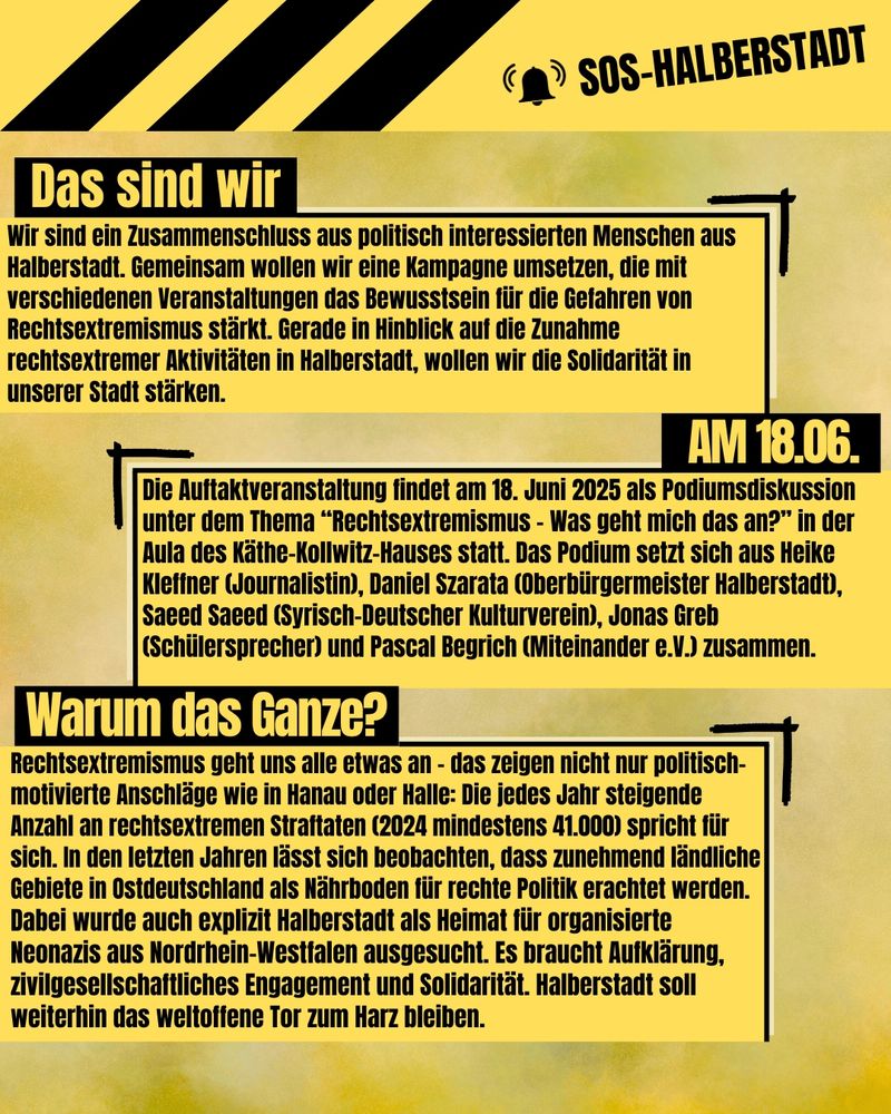 Sharepic 2, Rückseite. Es wird erklärt, wer der Zusammenschluss ist, wer auf dem Podium sitzt und warum die Kampagne an den Start gebracht wird.