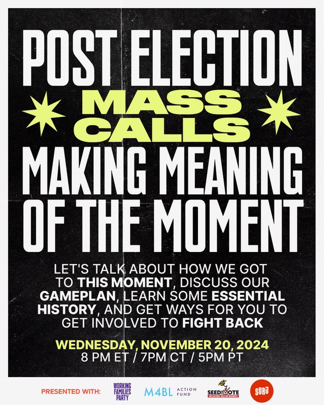 POST-ELECTION MASS CALL
making meaning of the moment