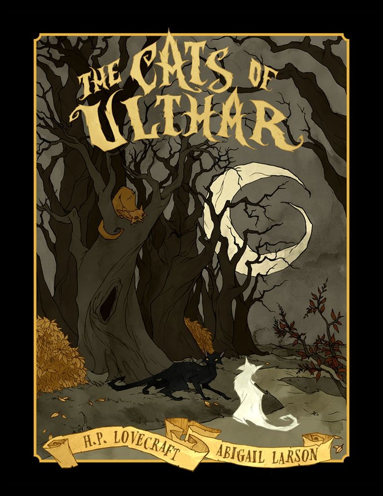 Illustration of "The Cats of Ulthar", drawn by Abigail Larson.