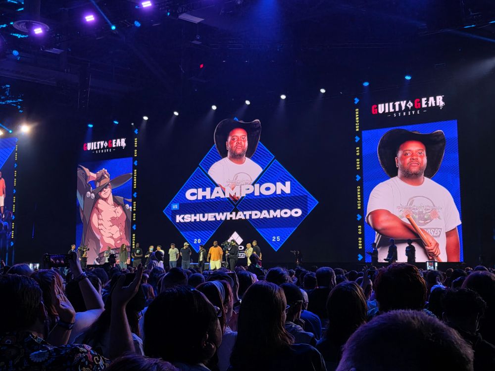 EVO Arena seating with Kshuewhatdamoo winning GGST
