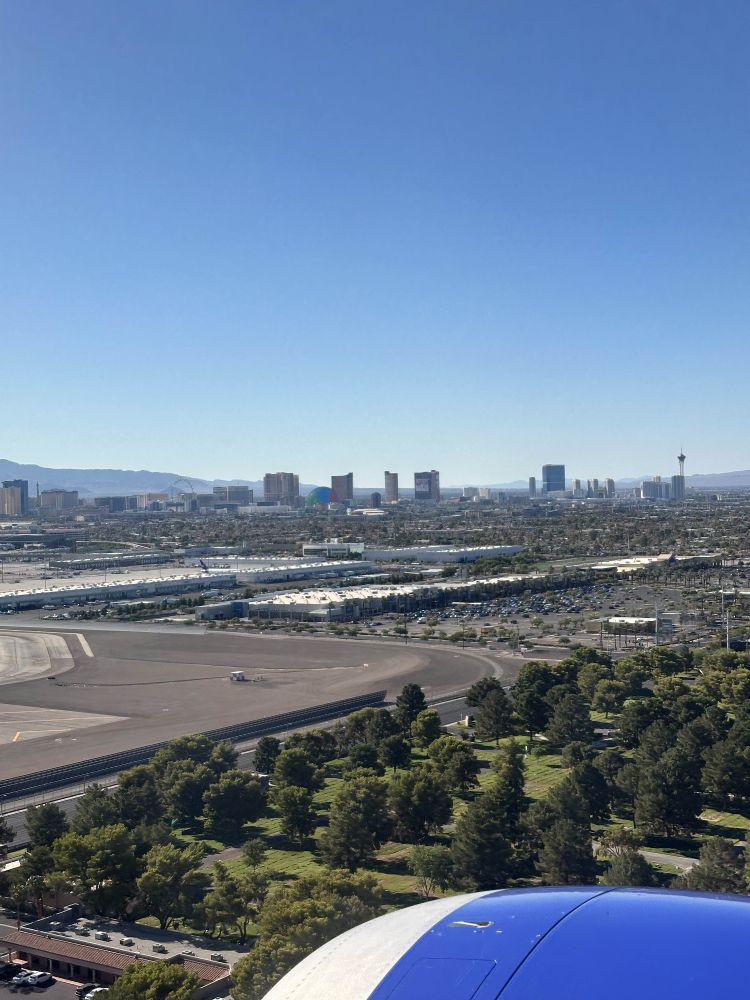 Aerial view of the Las Vegas strip