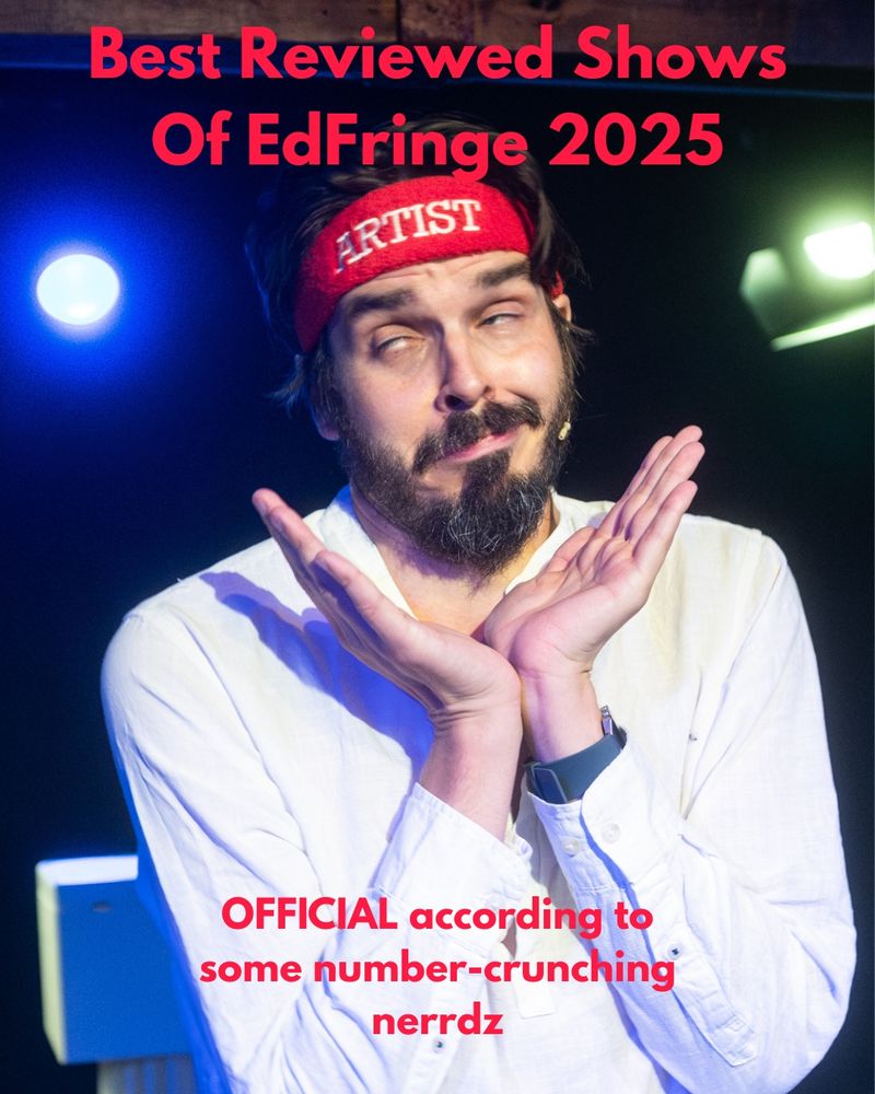 Best Reviewed Shows of EdFringe 2025, according to some number crunching nerrdz.