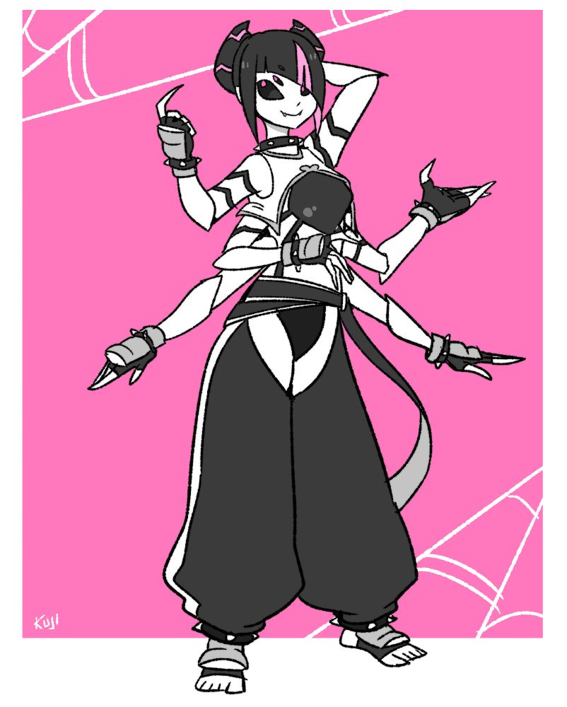 Juri as a spider monster girl