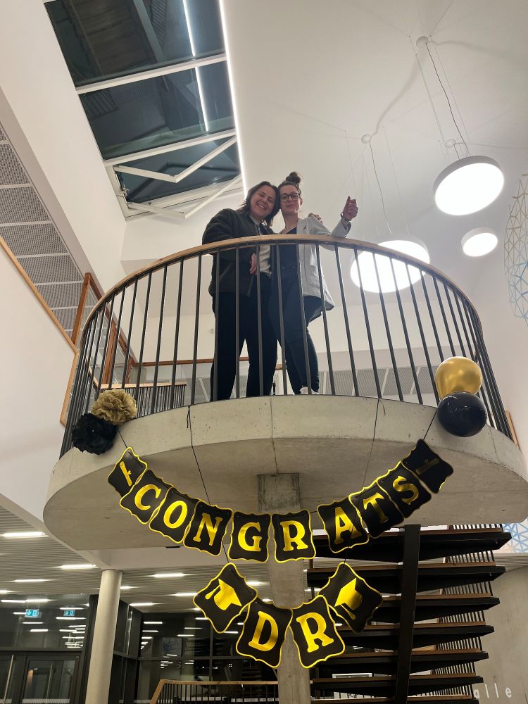 Camille Puginier (PhD since January 17th 2025) and Léa Monge-Waleryszak (PhD since January 31st 2025)