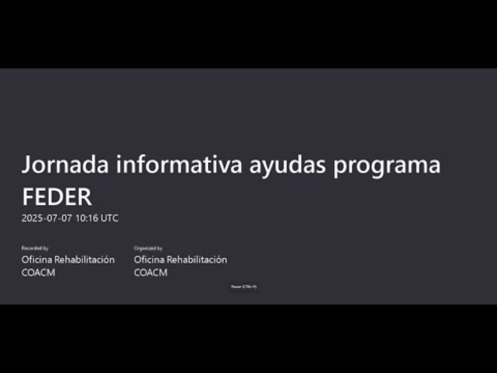 Jornada informativa ayudas programa FEDER