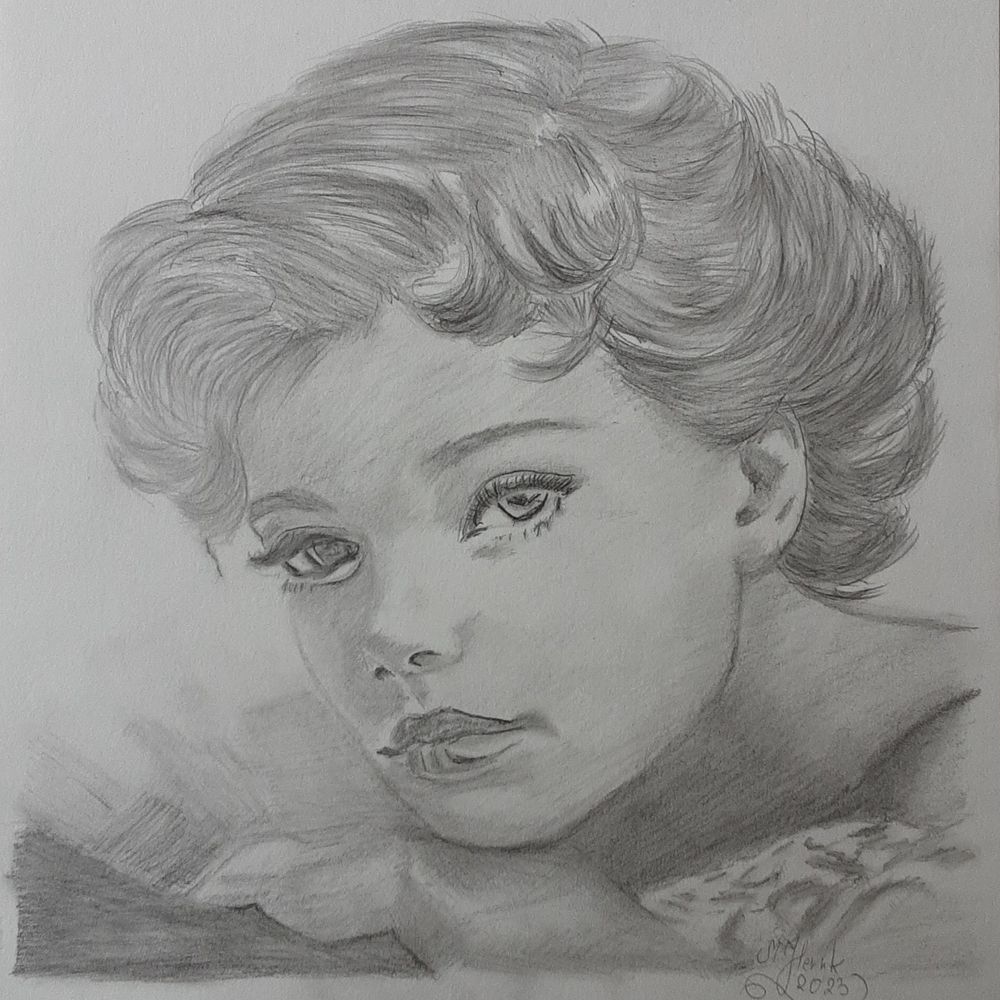 "Melancholy"
Pencil on paperA4
By @magicdashworkss.bsky.social 
#art