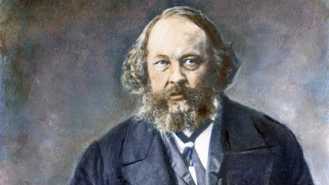 Portrait von Bakunin.