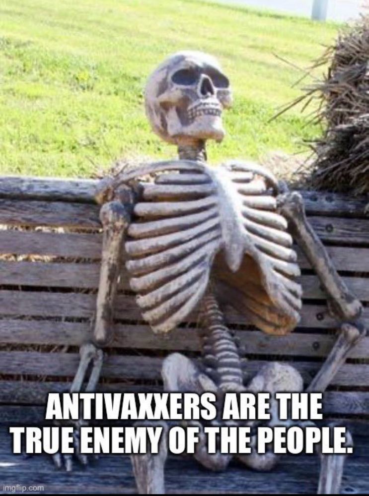 Skeleton as the result of believing in Anti-vaxxers