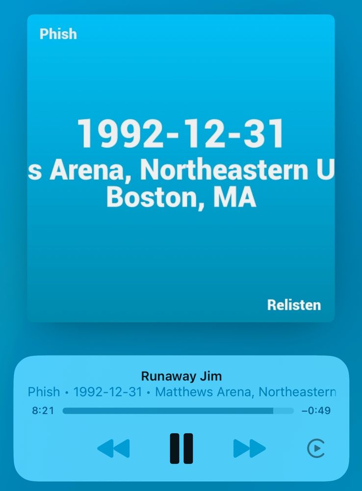 Phish
1992-12-31
s Arena, Northeastern U Boston, MA
Relisten
Runaway Jim
Phish • 1992-12-31 • Matthews Arena, Northeastern
8:21
-0:49
C