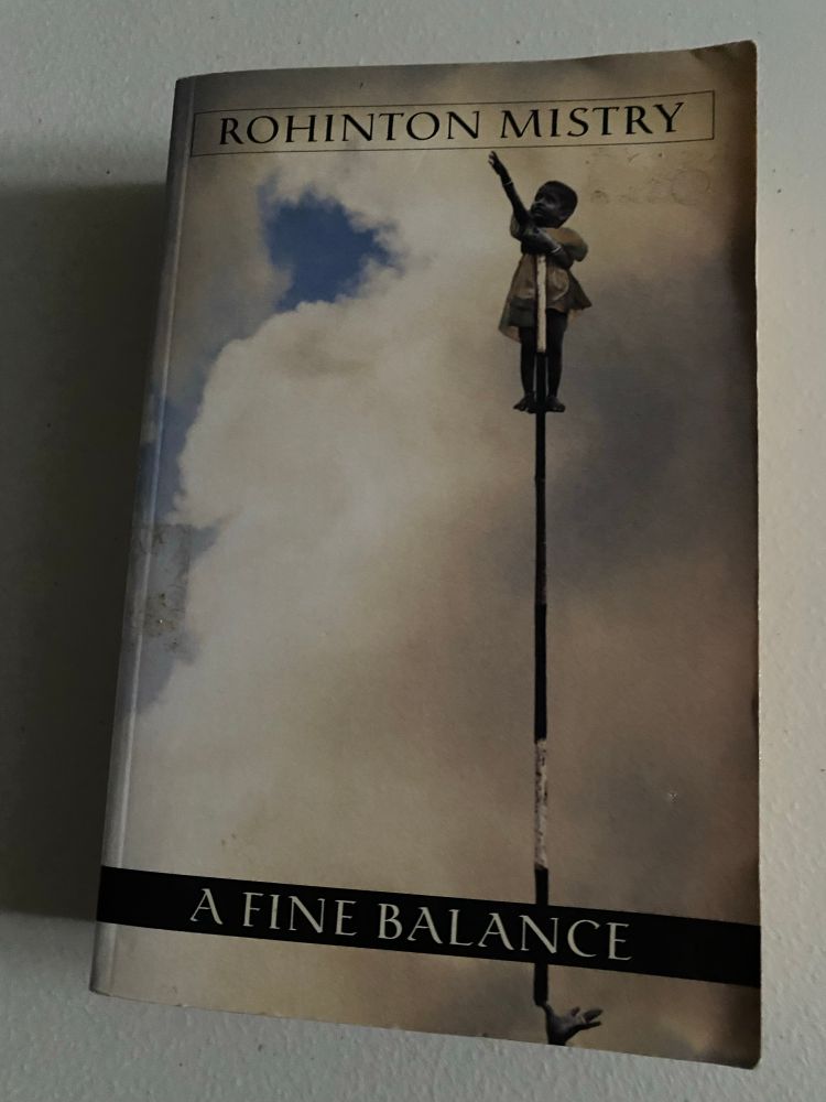 A photo of Rohinton Mistry’s novel _A Fine Balance._
