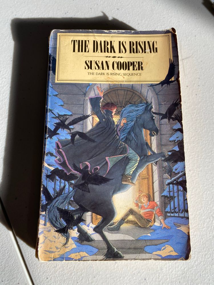 A photo of Susan Cooper’s novel _The Dark Is Rising._