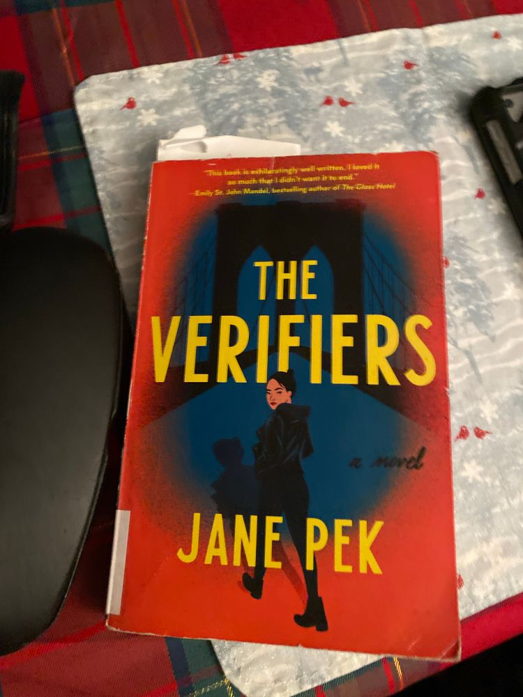 Photo of the novel _The Verifiers_ by Jane Pek. 