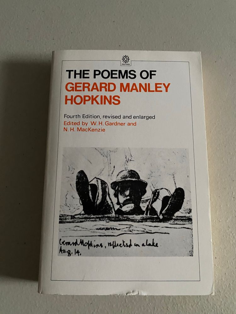 A photo of the Gardner edition of _The Poems of Gerard Manley Hopkins_. 