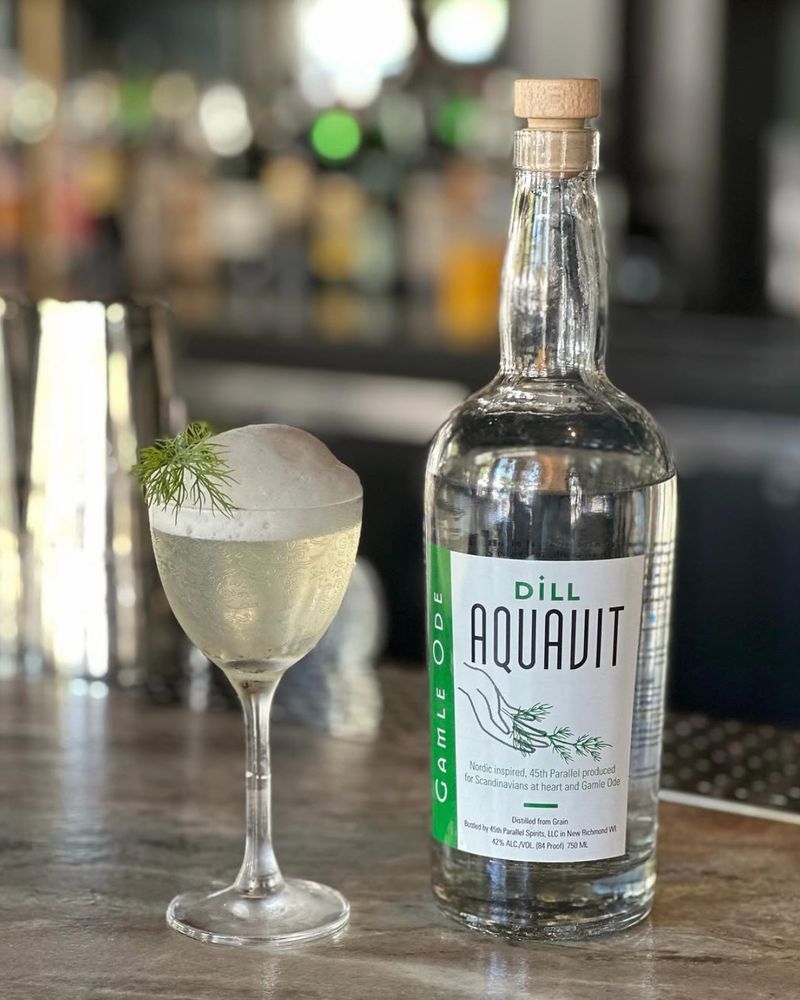 This Dill Aquavit cocktail recipe was created by @pat_obrien11 and we are BIG fans! Let us know what you think 😍

Made with Dill Aquavit, Gin, Cornichon Brine, and Mulasanno Dry Vermouth.