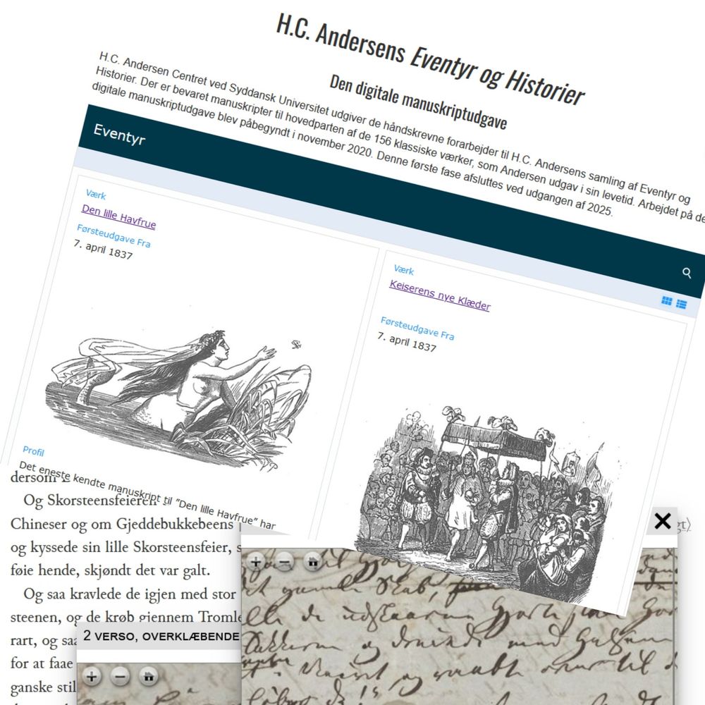 Picture shows screenshots of a H.C. Andersens edition