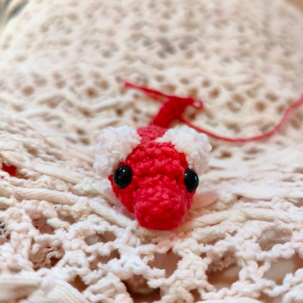 Amigurumi wingless dragon