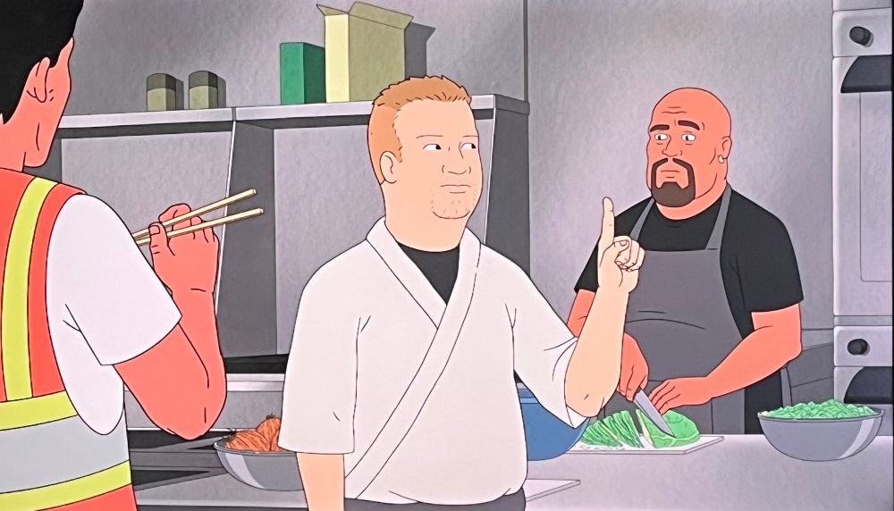 screencap of Bobby from episode 3 of the King of the Hill reboot whose context I’d rather not spoil