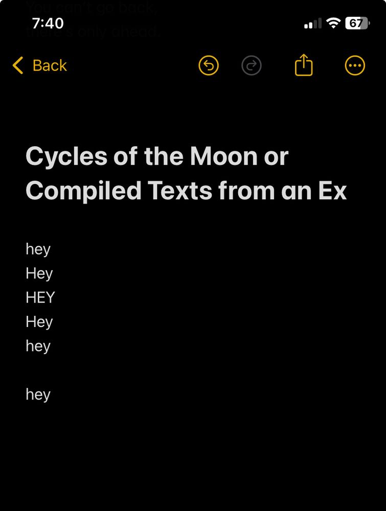 Cycles of the moon or compiled texts from an ex 

hey
Hey
HEY
Hey
hey

hey