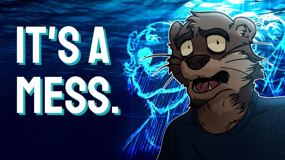 Thumbnail of Chase Hunter on the right with a scare expression with an underwater background and text on the left in white, reading "It's a Mess"