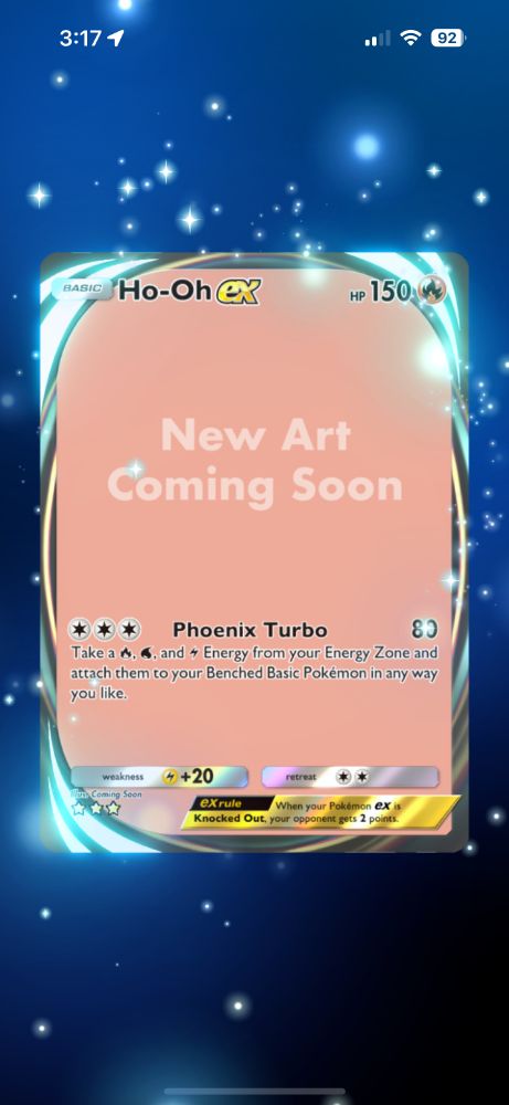 Ho-Oh placeholder Pokémon Card from Pokémon TCG Pocket