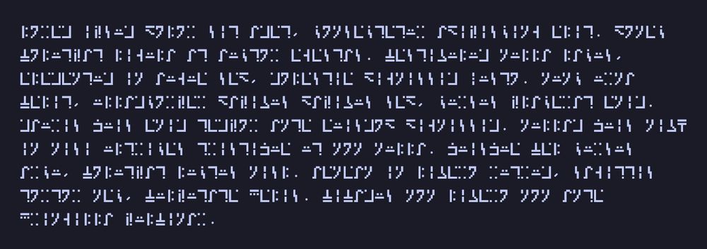 Lorem ipsum text written with the minecraft enchantment table script