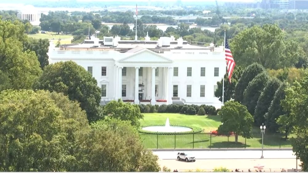 Still shot from the AP live broadcast from the White House.