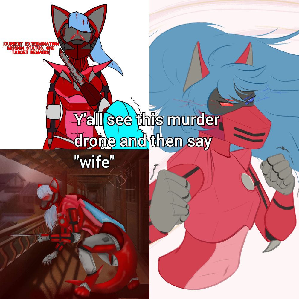 Flig is my murder drone oc that a lot of my friends get horny over despite the fact she can rip them to pieces 