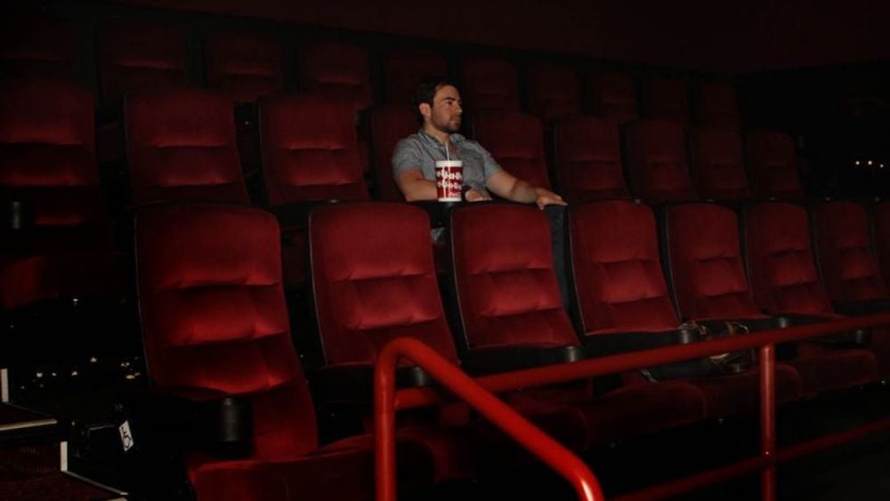 Fucking Loser At Movie All By Himself