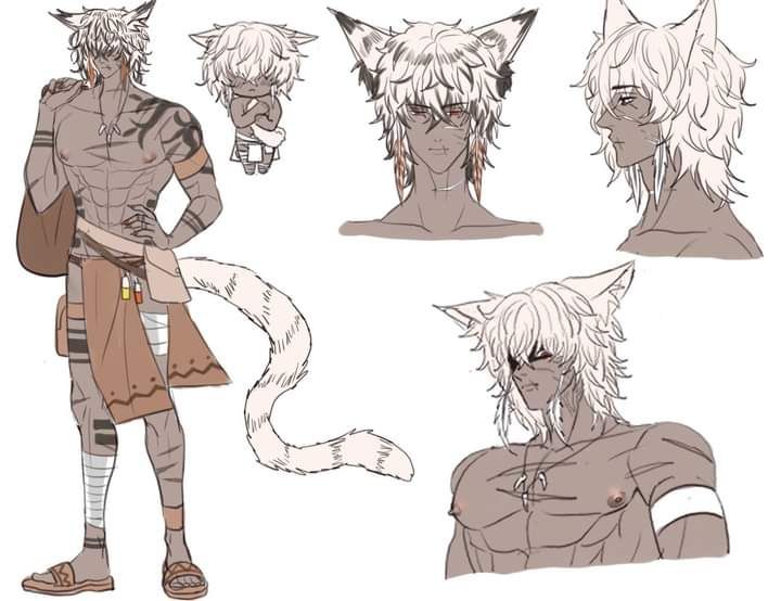 He's my OC fazauer, a bobcat. He's very good at hunting because he was abandoned as a toddler and forced to survive by himself at a young age.