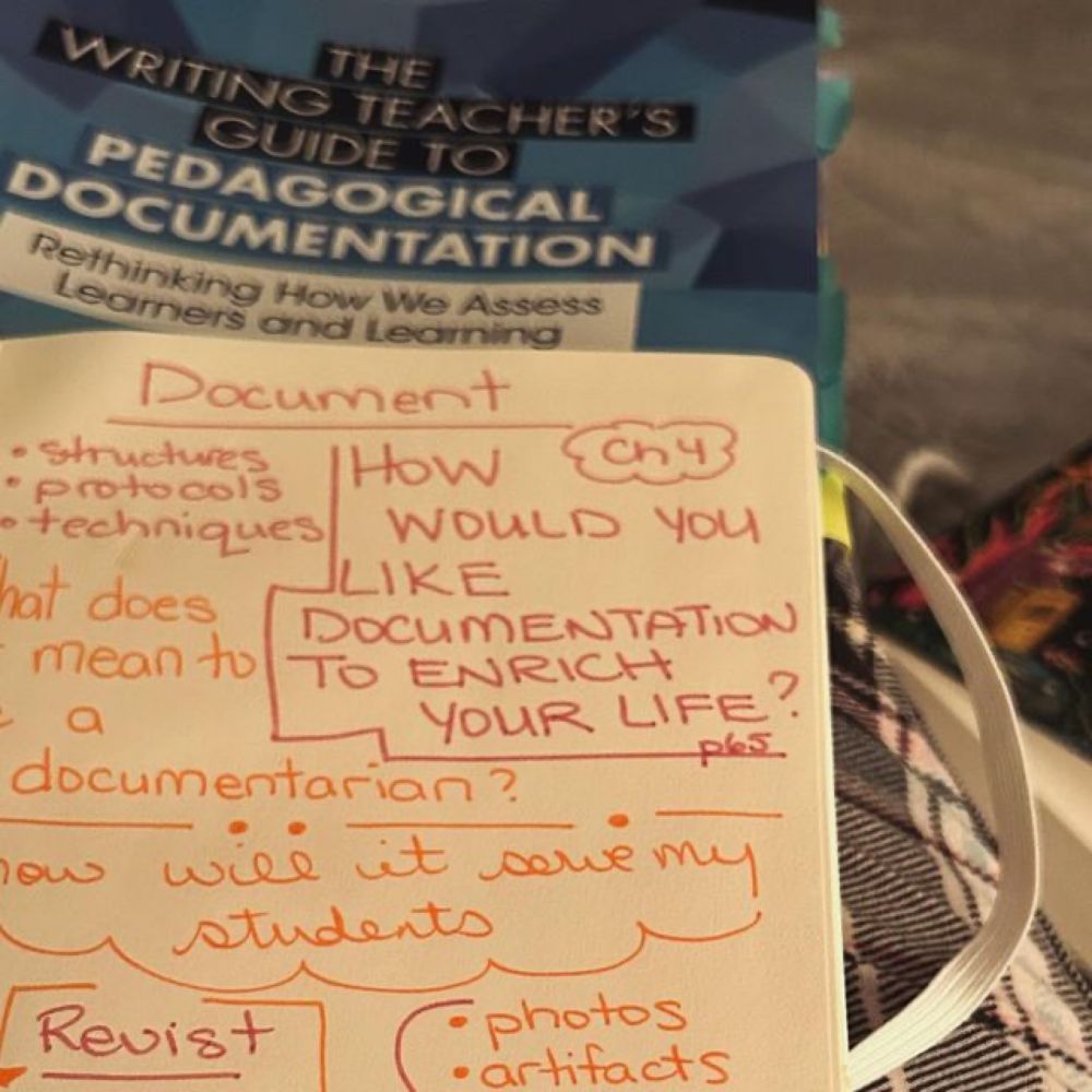 Beth Lyons on Instagram: "After this week’s book talk, I dove deeper into Ch. 4 of The Writing Teacher’s Guide to Pedagogical Documentation as I start to rethink and reflect about my own documentation...