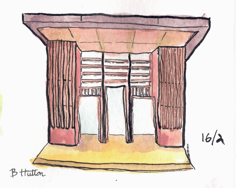 Bonsai House Mt Coot-tha Botanic Gardens, Watercolour. 