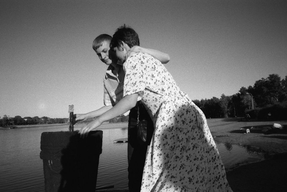 Irkoutsk, fontaine avec couple 