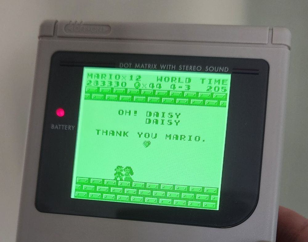 One of the final screens of super mario land