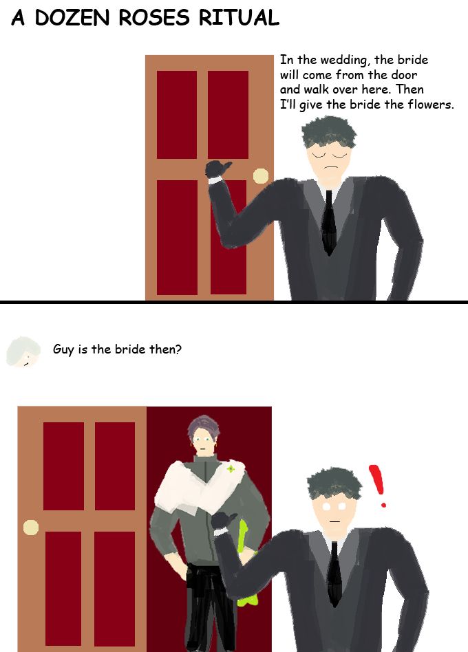 A scene from Tasuku's A Dozen Roses of Blessing backstage