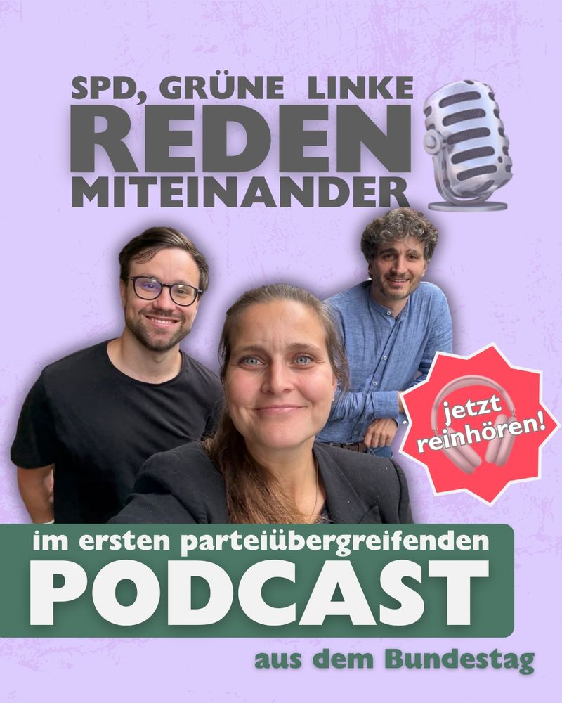 Auf dem Bild sind Ates Gürpinar, Maja Wallstein und Johannes Wagner zu sehen.