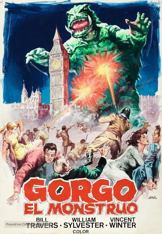 Spanish poster for GORGO where the monster is inexplicably represented by Gamera instead.