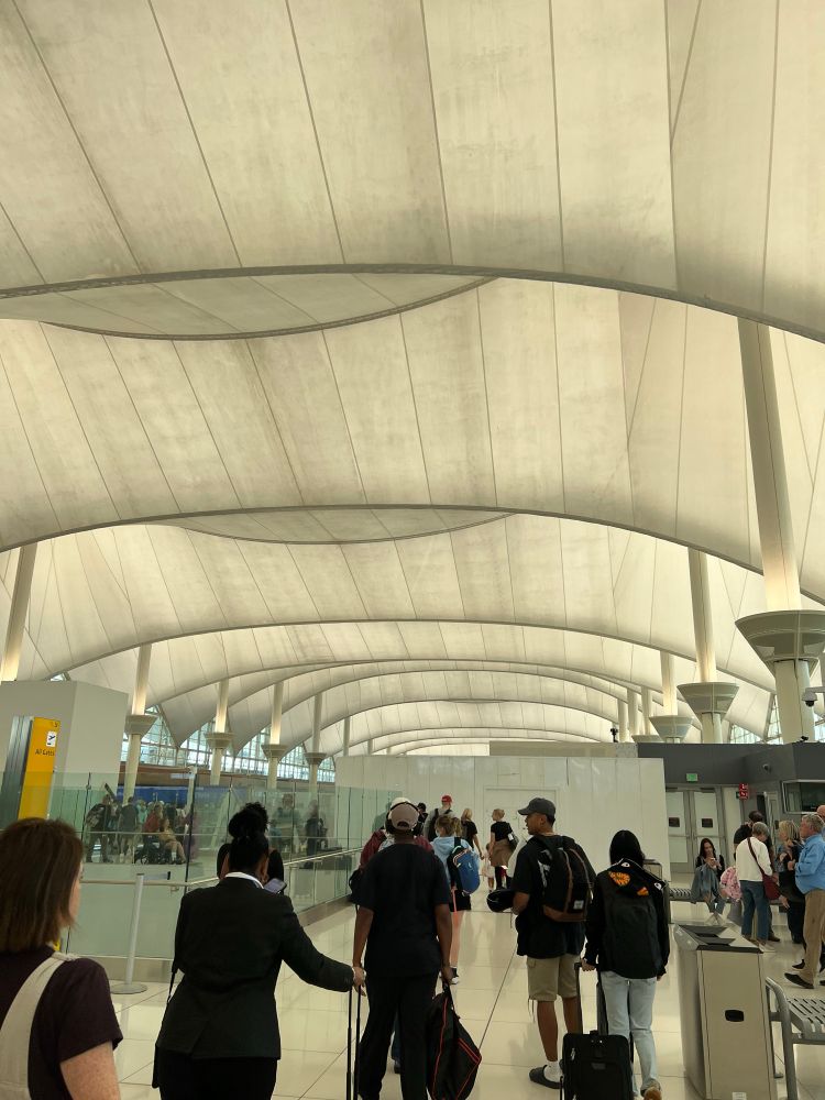 Tented ceiling of Denver airport 
