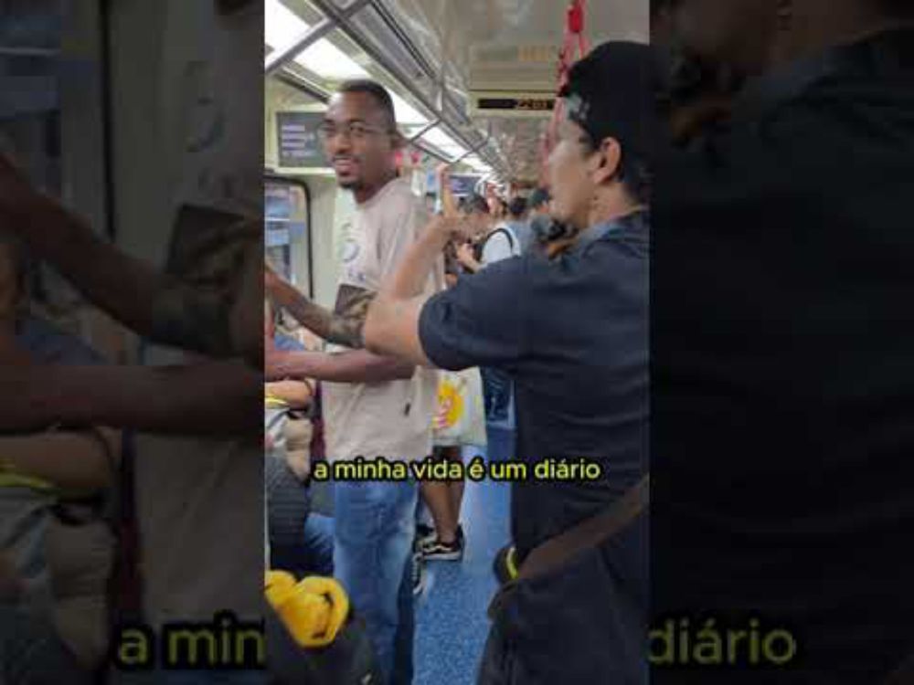 Isso é freestyle no vagão! #rimas #freestyle #rap #hiphop #trem #metro #rapnacional #brasil #vagão