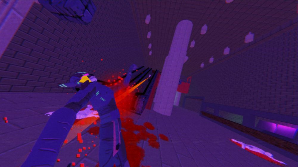 Angled screenshot of dispatched enemy