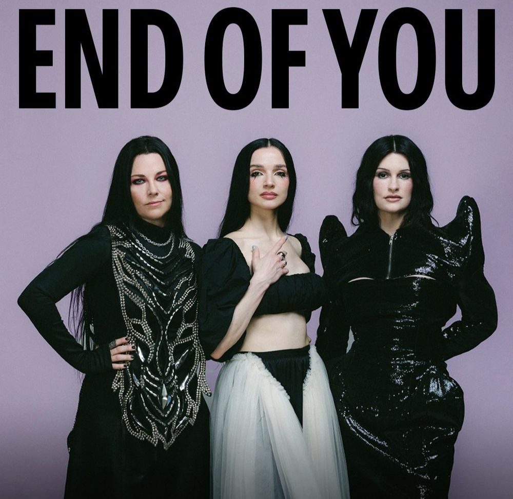 Single cover for “End of You” with Amy Lee of Evanescence, Poppy, and Courtney LaPlante of Spiritbox